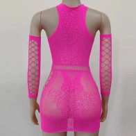 Women Lingerie Fishnet Sexy Babydoll Underwear Catsui diamante glisten