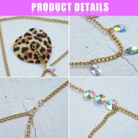 1 Pair Sexy Leopard Nipple Cover Women Reusable Halter Body Chain Tassel Nipple Pasties Bra Body Jewelry Party Club Accessories