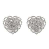 Sexy Rhinestone Nipple Cover Women Love Heart Stainless steel Breast Protector Reusable Nipple Pasties Stickers Bra Accessories