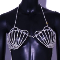 Sexy Sea Shell Bra Top Chest Bracket Body Chain Rhinestone Women Gift Harness Exotic Lingerie Bikini Body Jewelry