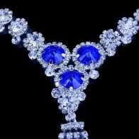 Blue Crystal Tassel Nipple Chain Jewelry Non Piercing Ring Chest Chain Bra Sexy Rhinestone Body Jewelry