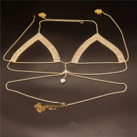 Sexy Luxury Rhinestone Body Chain Chest Chain Jewelry Shining Bikini Nightclub Party Body Chest Chain Jewelry