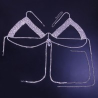 Sexy Luxury Rhinestone Body Chain Chest Chain Jewelry Shining Bikini Nightclub Party Body Chest Chain Jewelry