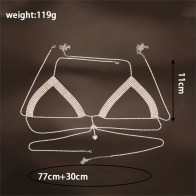 Sexy Luxury Rhinestone Body Chain Chest Chain Jewelry Shining Bikini Nightclub Party Body Chest Chain Jewelry