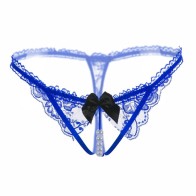 Womens Sexy Lace G-String Panties with Pearls Ball for Women