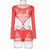 Women's Slim Lingerie Set Transparent Erotic One-Piece Summer Sexy Bra Set Sexy Dresses