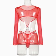 Women's Slim Lingerie Set Transparent Erotic One-Piece Summer Sexy Bra Set Sexy Dresses