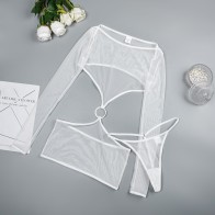 Women's Slim Lingerie Set Transparent Erotic One-Piece Summer Sexy Bra Set Sexy Dresses