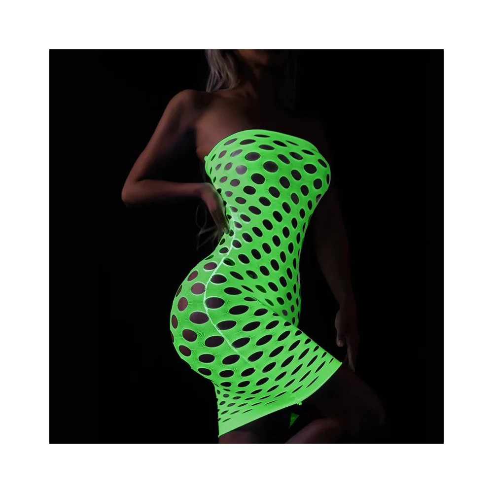 Luminous Erotic Noctilucent Sexy Lingerie 鈥婤odysuits Women Sex Hip Wrap Dress Pajamas Club Costumes