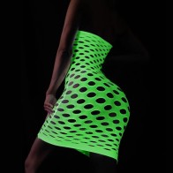 Luminous Erotic Noctilucent Sexy Lingerie 鈥婤odysuits Women Sex Hip Wrap Dress Pajamas Club Costumes