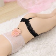 Sexy G-String with Pearls Ball Panties for Womens,3 Pcs Lace Thongs