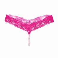 Women Pearl T Back G-String Lace Thong Panty Underwear Sexy Panties