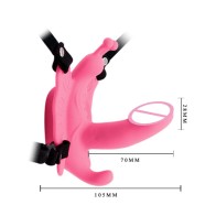 Invisible Harness Strap on Panty Butterfly Vibrator Women Wearable G Spot Clitoral Stimulator Wireless Remote Control Vibrator