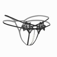 Women G-String Embroidery Pearl G-String Low-Waist Thongs Briefs