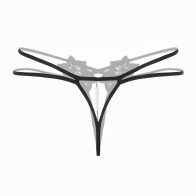 Women G-String Embroidery Pearl G-String Low-Waist Thongs Briefs