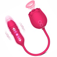 Tongue Licking Rose Vibrator For Women Powerful Clit Nipple Vagina G-Spot Massager Stimulation Oral Sex Adult Toys