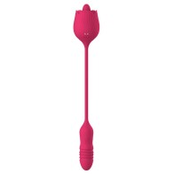 Tongue Licking Rose Vibrator For Women Powerful Clit Nipple Vagina G-Spot Massager Stimulation Oral Sex Adult Toys