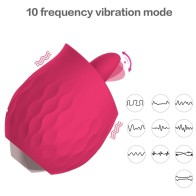 Tongue Licking Rose Vibrator For Women Powerful Clit Nipple Vagina G-Spot Massager Stimulation Oral Sex Adult Toys