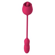 Tongue Licking Rose Vibrator For Women Powerful Clit Nipple Vagina G-Spot Massager Stimulation Oral Sex Adult Toys