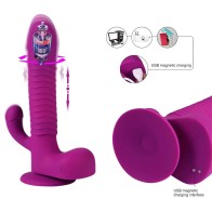 G Spot Dildo Vibrator Women Clitoral & Anal Stimulation Remote Control Thrusting Rotating Rabbit Vibrator