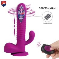 G Spot Dildo Vibrator Women Clitoral & Anal Stimulation Remote Control Thrusting Rotating Rabbit Vibrator