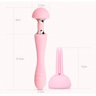 Double Ended Dildo Vibrator Pleasure Vibe Wand Massager Attachment Clit Stimulation G Spot Vibrator Sex Toys