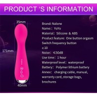 Female One Button Orgasm Vibrating Rod 7 Frequency Stimulate Powerful Sex Vibrator Couples Nipple Massager