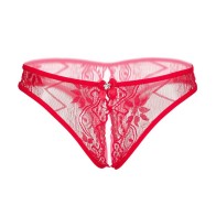 Women Sexy Lace Panties T-Back Briefs with Bow Decor Underwear