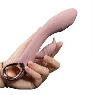 G Point Stimulator Clitoral Rabbit Vibrator Sex Toys for Woman, Finger Tickling Dual Motors Vibe with Pull Ring Sexy