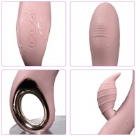 G Point Stimulator Clitoral Rabbit Vibrator Sex Toys for Woman, Finger Tickling Dual Motors Vibe with Pull Ring Sexy