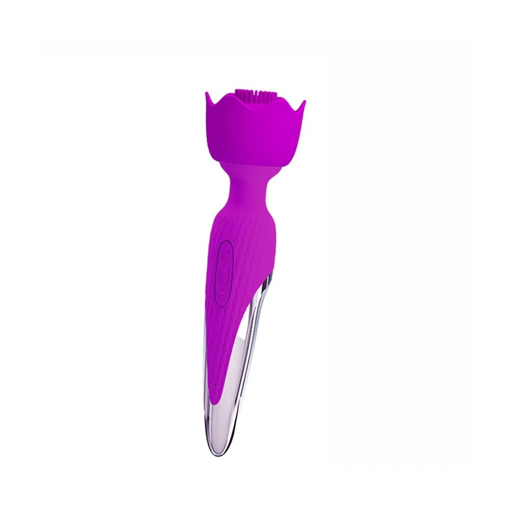 Wand Vibrator G-spot Clit Stimulating Silicone Wand Massager Masturbator Attachment Handheld Massage Stick