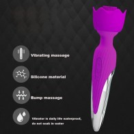 Wand Vibrator G-spot Clit Stimulating Silicone Wand Massager Masturbator Attachment Handheld Massage Stick