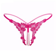 Women Sexy Low-Waist Pearl Thongs Y-Back G-String Panties