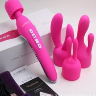 Electric Shock Vibrator Sex Toys for Women G Spot Vagina Massage AV Wand Erotic Toy for Adult with 3 Headgear Cap