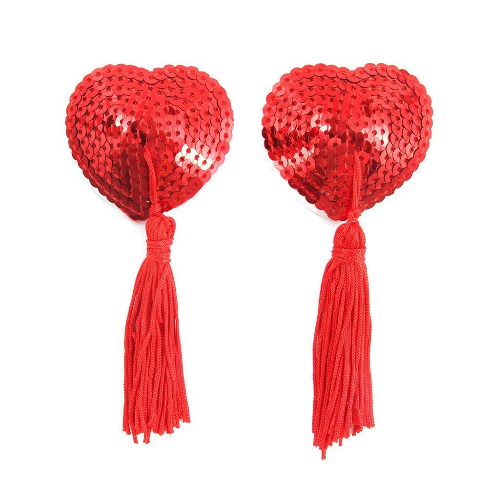 Sex Toys Chest Stickers Nipple Cover Tassel Nipple Heart-shaped Bra Pasties Invisible Tape Sexy Lingerie Accessories