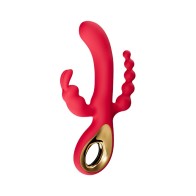 3 In 1 Dildo Rabbit Vibrators For Woman Clitoris Massage Anal Beads Sex Toys For Adults G-Spot Stimulation Female Masturbator