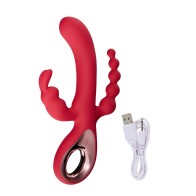 3 In 1 Dildo Rabbit Vibrators For Woman Clitoris Massage Anal Beads Sex Toys For Adults G-Spot Stimulation Female Masturbator