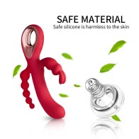 3 In 1 Dildo Rabbit Vibrators For Woman Clitoris Massage Anal Beads Sex Toys For Adults G-Spot Stimulation Female Masturbator