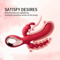 3 In 1 Dildo Rabbit Vibrators For Woman Clitoris Massage Anal Beads Sex Toys For Adults G-Spot Stimulation Female Masturbator