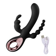 3 In 1 Dildo Rabbit Vibrators For Woman Clitoris Massage Anal Beads Sex Toys For Adults G-Spot Stimulation Female Masturbator