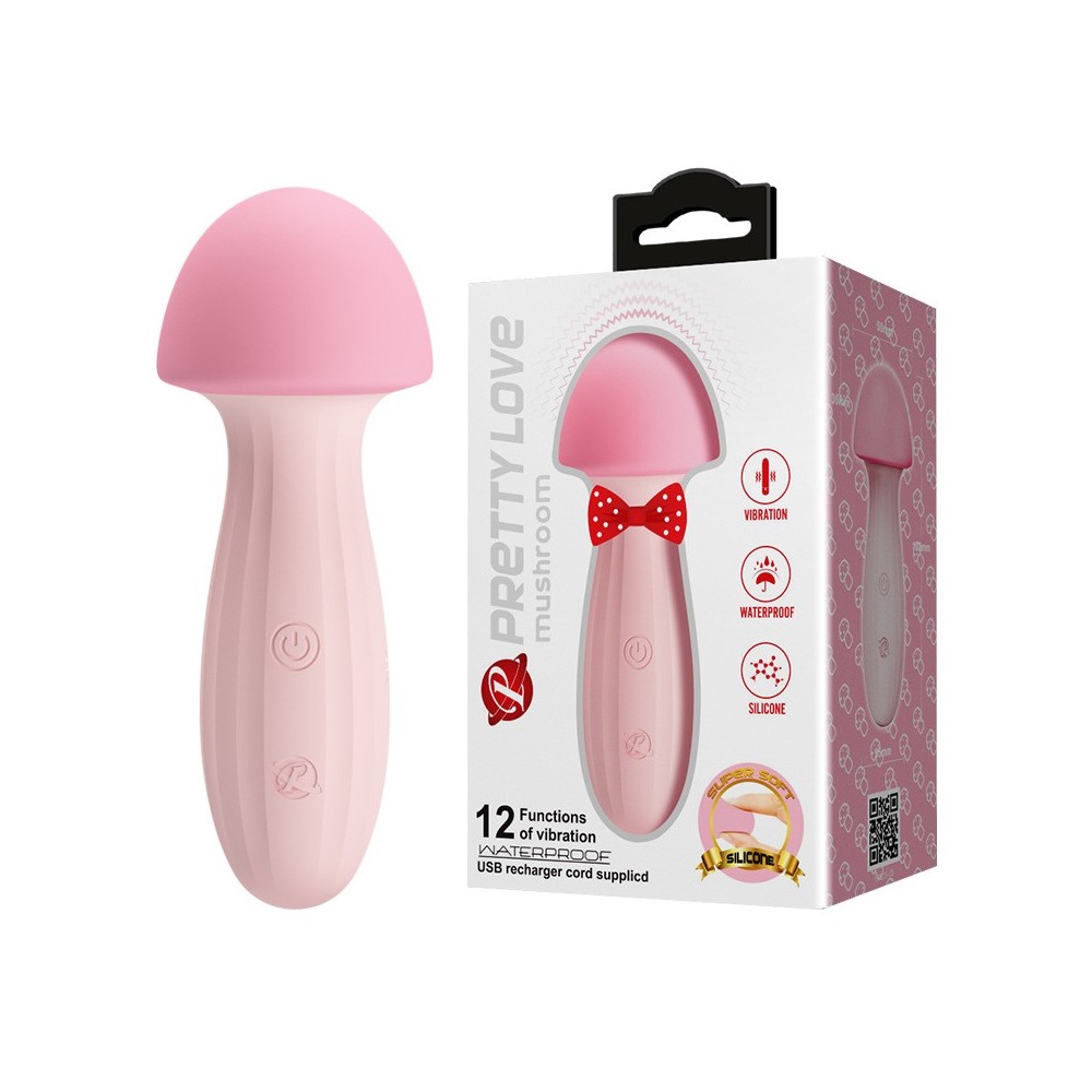 Soft Mushroom Women Body Massager Clitoris Vibrator Vibrating Nipple Full Body Masturbator Wand Massager Adult Toy