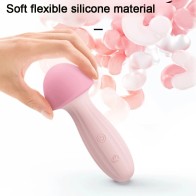 Soft Mushroom Women Body Massager Clitoris Vibrator Vibrating Nipple Full Body Masturbator Wand Massager Adult Toy