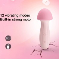 Soft Mushroom Women Body Massager Clitoris Vibrator Vibrating Nipple Full Body Masturbator Wand Massager Adult Toy