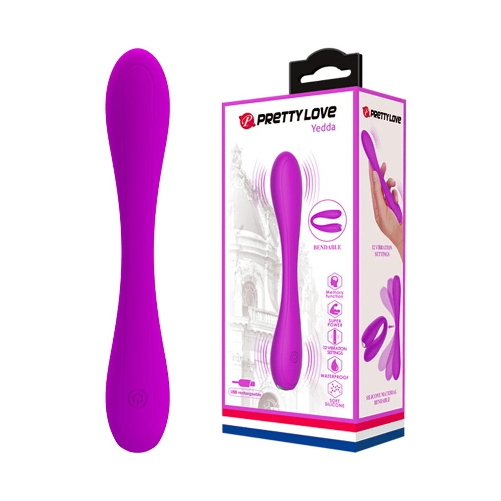 Couple Vibrator 12 Function G-spot and Clitoral Stimulator Bendable C-shaped  Share Vibrations Vibrators Adult Sex Toys