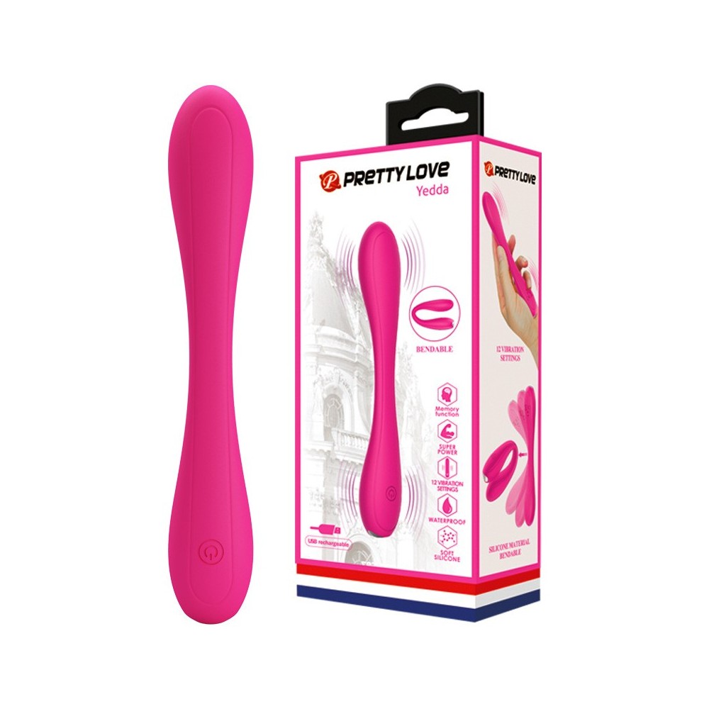 Couple Vibrator 12 Function G-spot and Clitoral Stimulator Bendable C-shaped  Share Vibrations Vibrators Adult Sex Toys