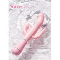 3 in 1 G-Spot Rabbit Clitoris Anal Beads Dildo Vibrator Adult Sex Toys Clitoral Vagina Stimulator Tongue Licking Toy for Women