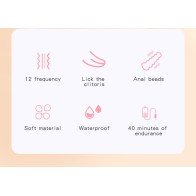 3 in 1 G-Spot Rabbit Clitoris Anal Beads Dildo Vibrator Adult Sex Toys Clitoral Vagina Stimulator Tongue Licking Toy for Women