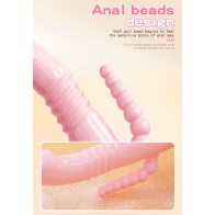 3 in 1 G-Spot Rabbit Clitoris Anal Beads Dildo Vibrator Adult Sex Toys Clitoral Vagina Stimulator Tongue Licking Toy for Women