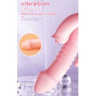 3 in 1 G-Spot Rabbit Clitoris Anal Beads Dildo Vibrator Adult Sex Toys Clitoral Vagina Stimulator Tongue Licking Toy for Women