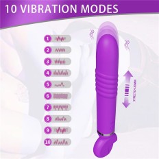 Dual Head Thrusting Dildo Vibrator Wrench Shape Wand Body Massager Sex Toys for Women Couple G Spot Massager